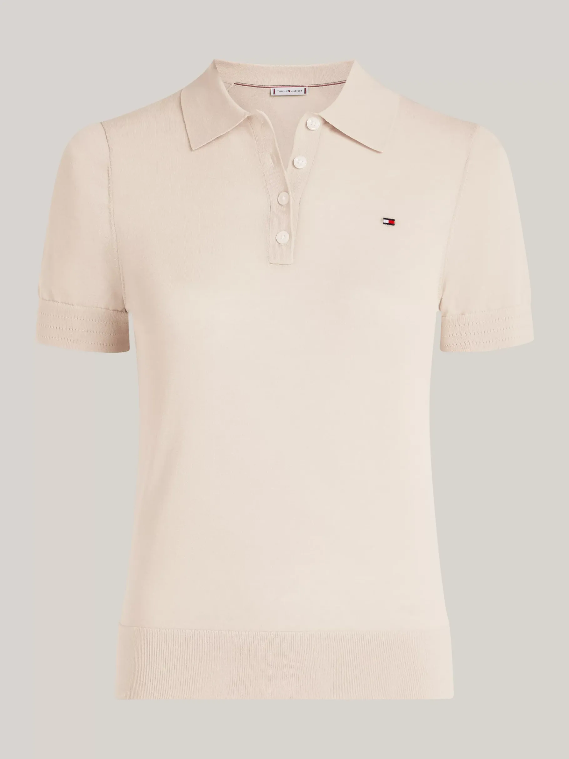 Tommy Hilfiger Regular Fit Poloshirt aus Feinstrick CLASSIC BEIGE Flash Sale