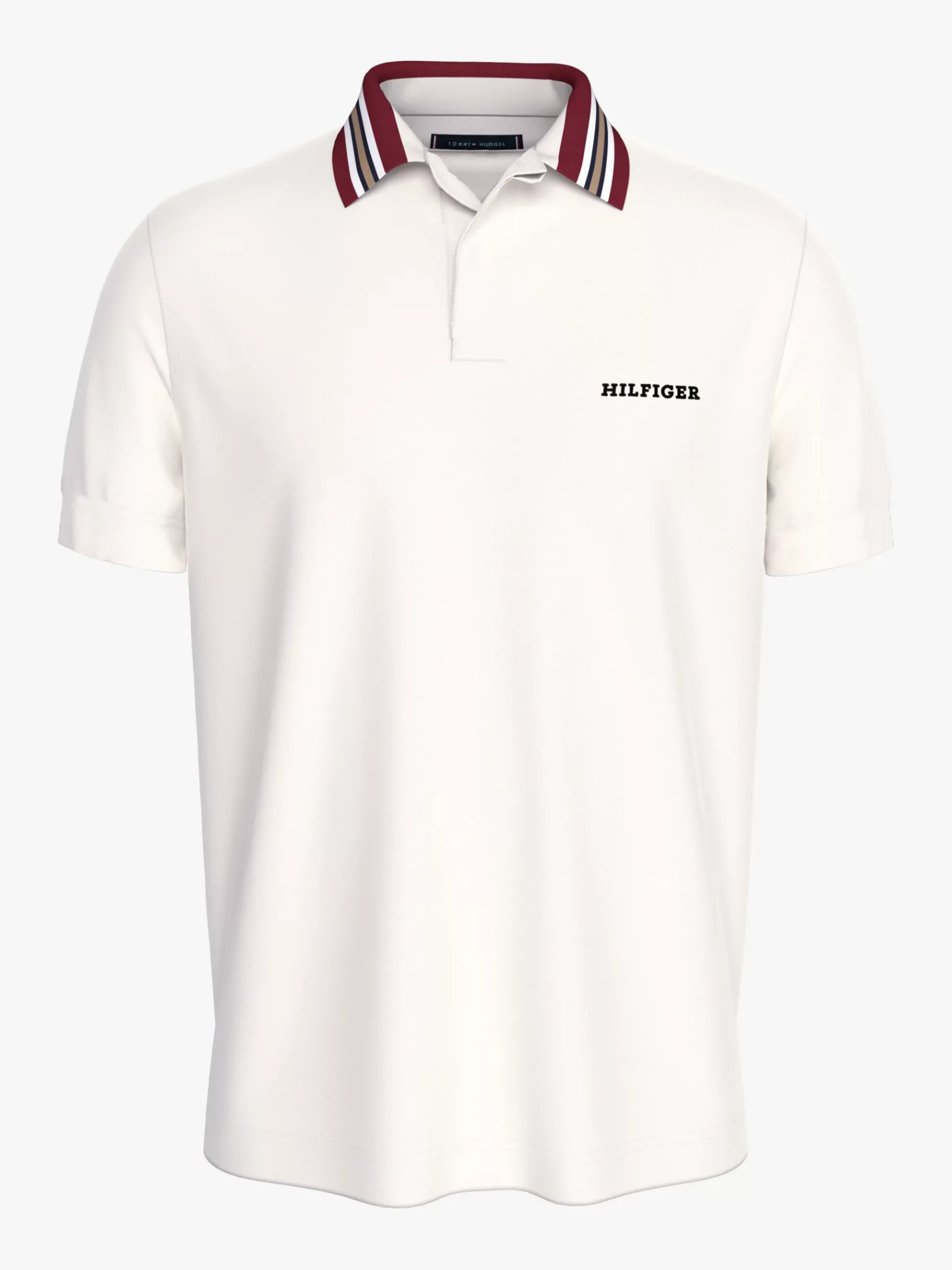Tommy Hilfiger Regular Fit Poloshirt mit Kontrast-Kragen IVORY PETAL Shop