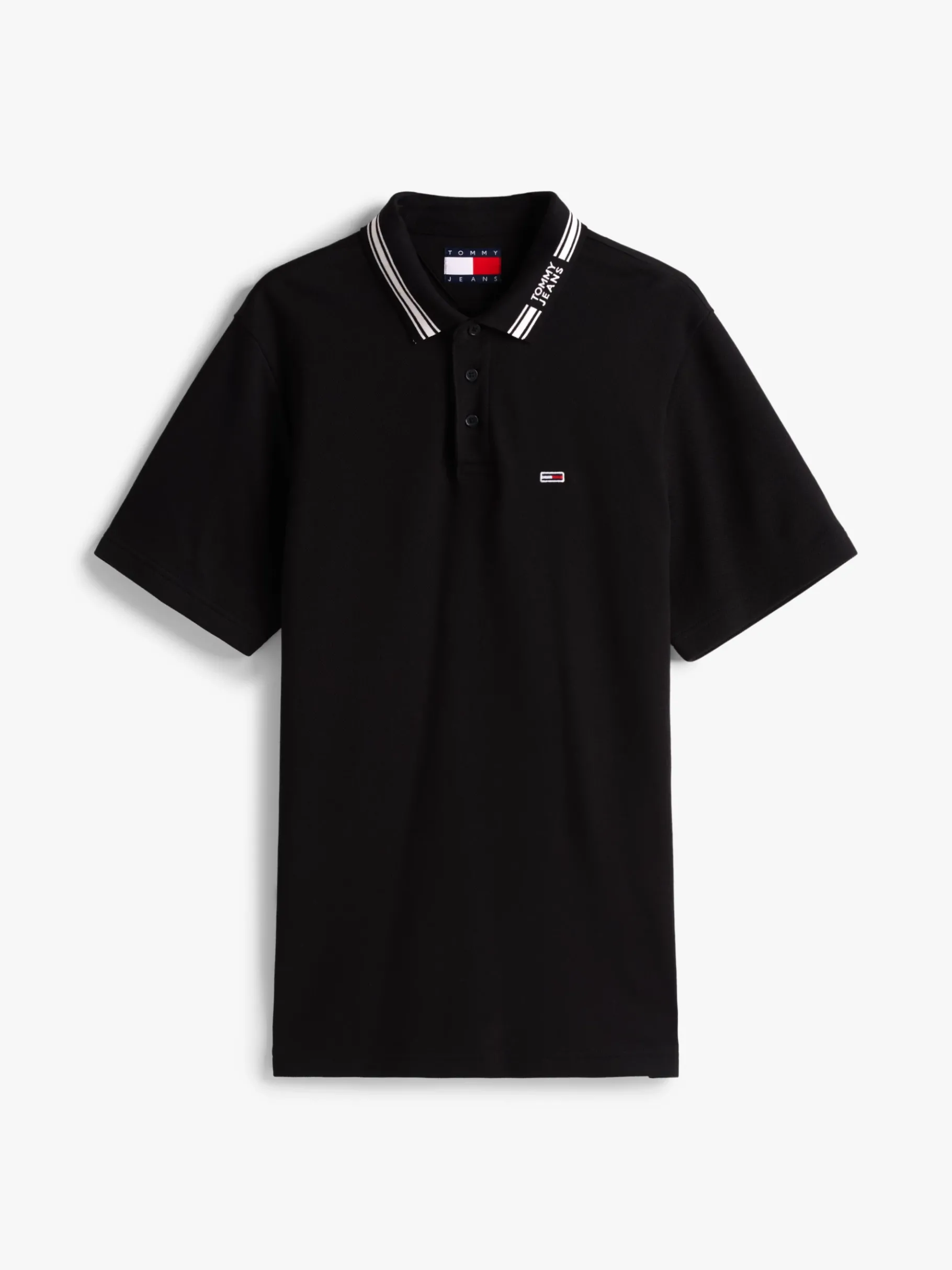Tommy Hilfiger Regular Fit Poloshirt mit Kontrast-Kragen BLACK Store