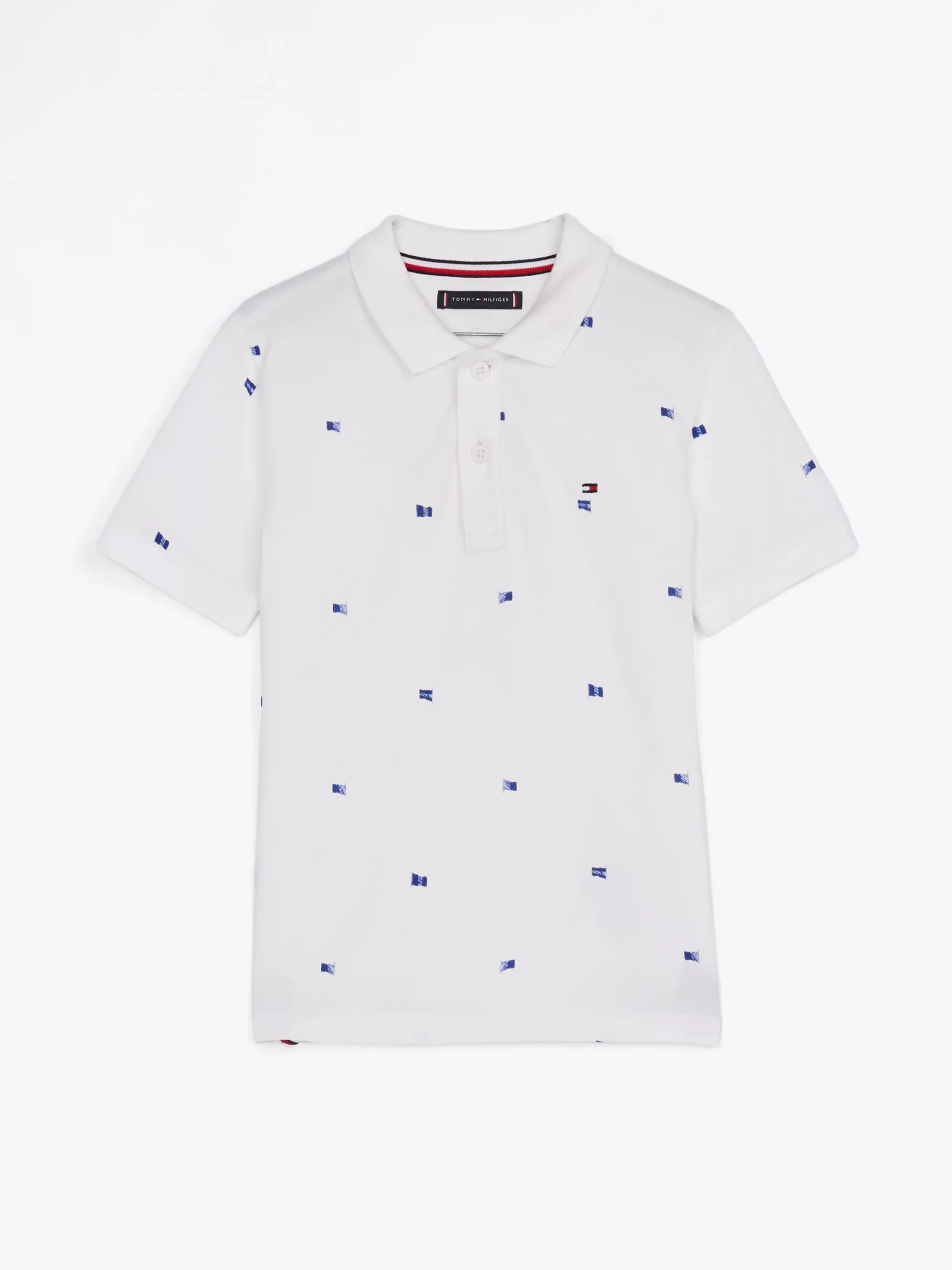 Tommy Hilfiger Regular Fit Poloshirt mit Flaggen-Print WHITE Cheap
