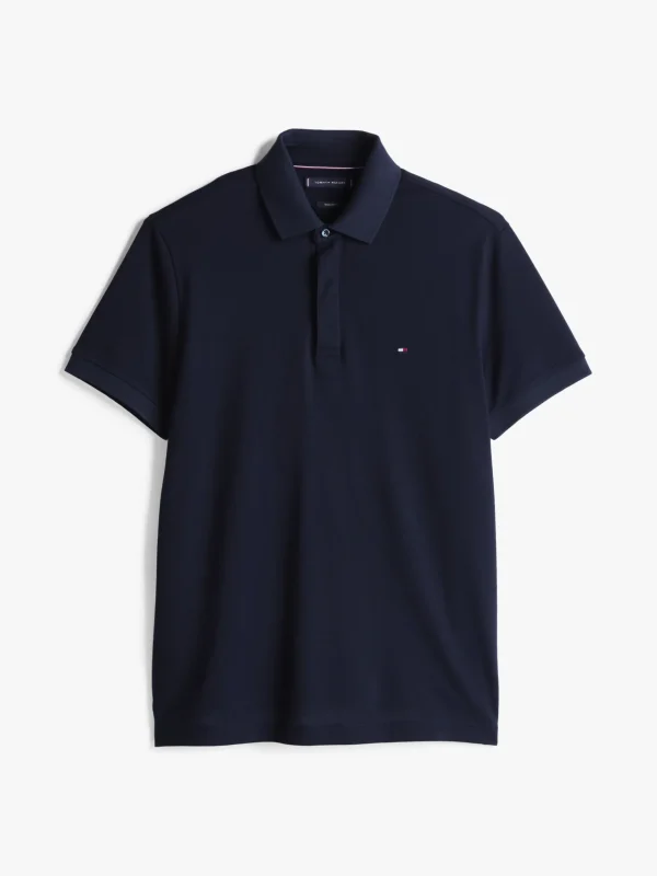 Tommy Hilfiger Regular Fit Poloshirt mit verdeckter Knopfleiste DESERT SKY Fashion