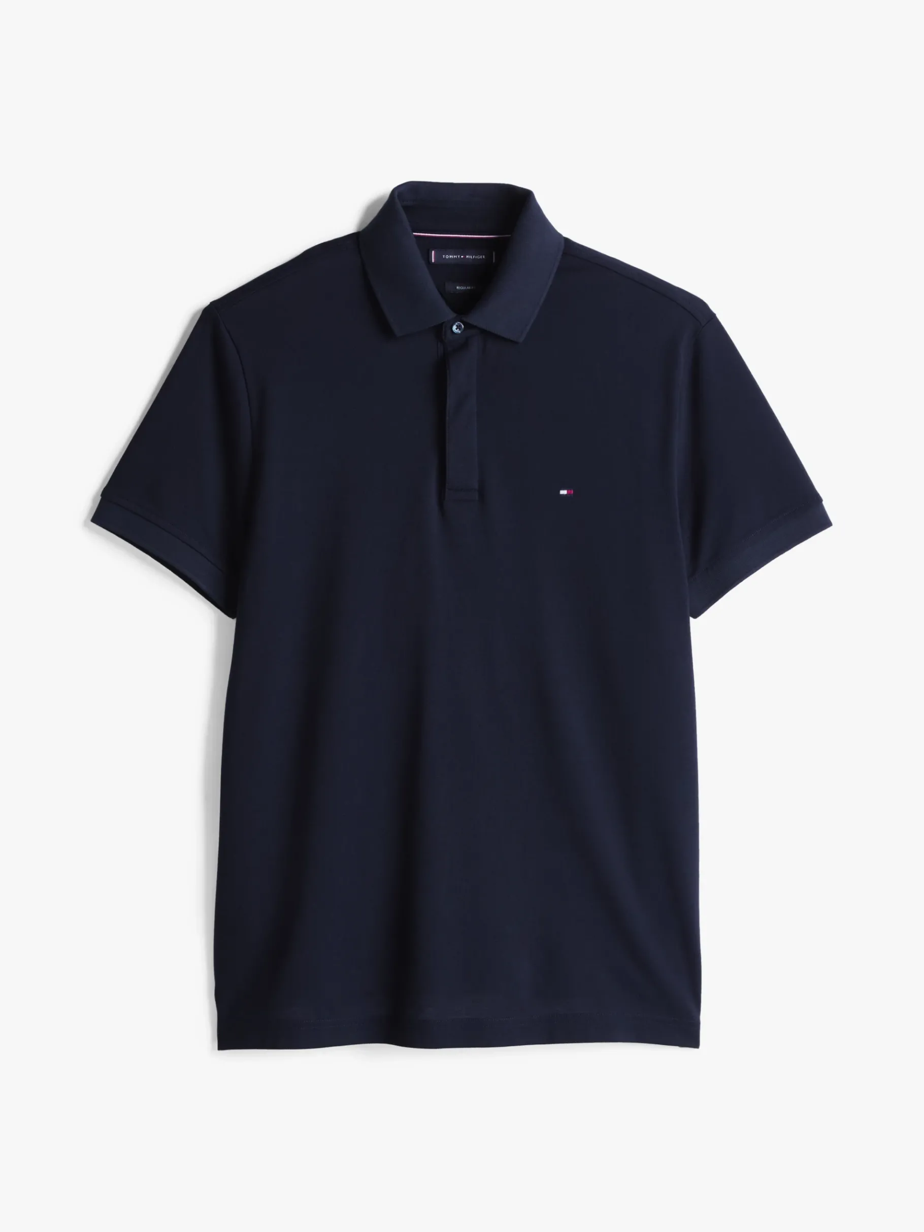 Tommy Hilfiger Regular Fit Poloshirt mit verdeckter Knopfleiste DESERT SKY Fashion