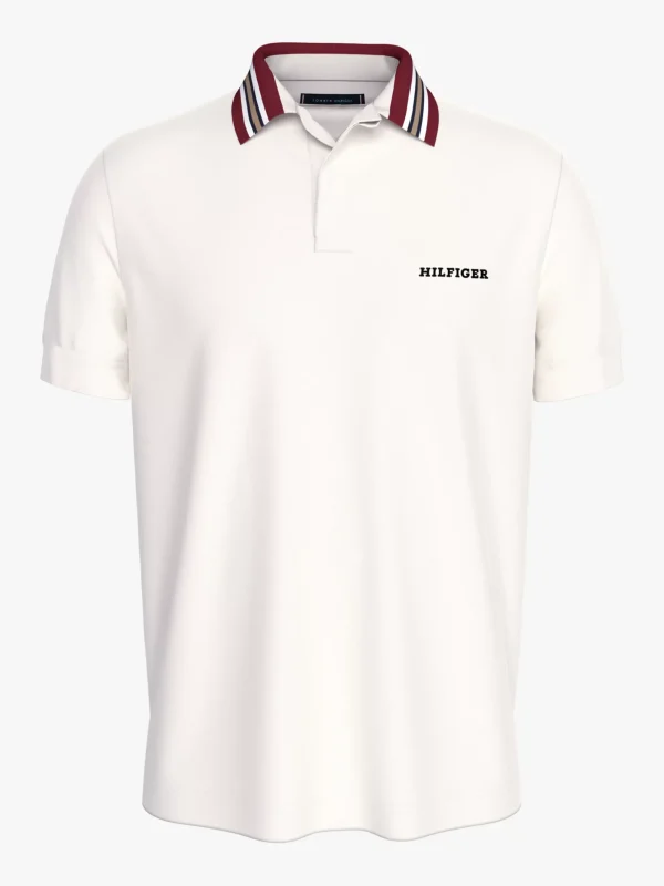 Tommy Hilfiger Regular Fit Poloshirt mit Kontrast-Kragen IVORY PETAL Shop