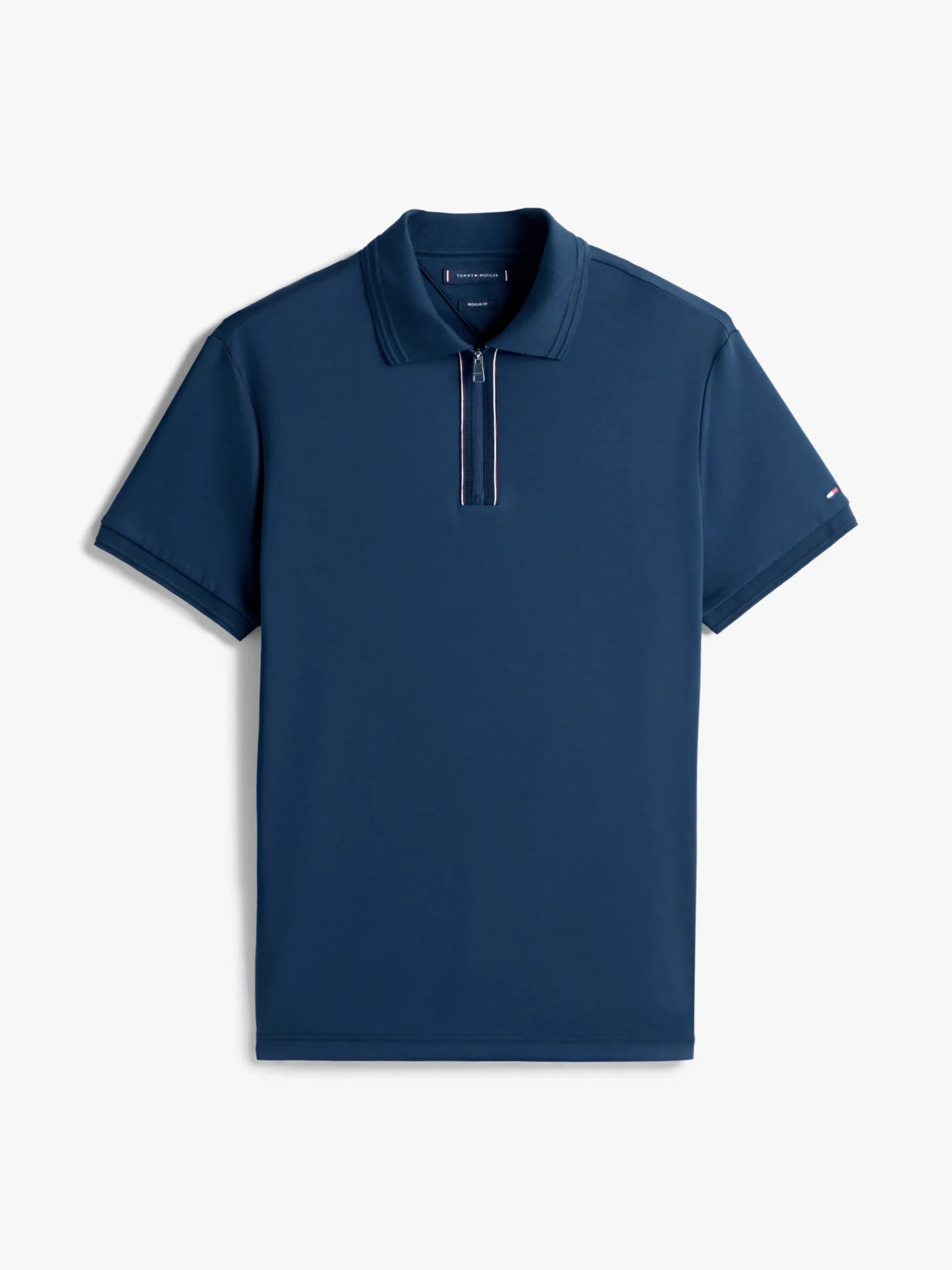 Tommy Hilfiger Regular Fit Poloshirt mit Reißverschluss NIGHT SKY Online