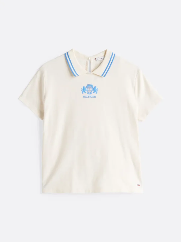 Tommy Hilfiger Regular Fit Polo-Top mit Cut-out am Rücken CALICO Hot