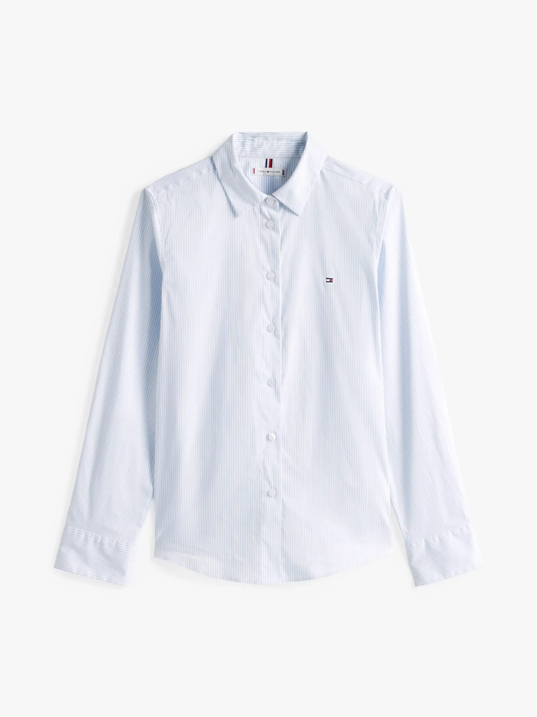 Tommy Hilfiger Regular Fit Popeline-Hemd CLASSIC ITHAKA STP BREEZY BLUE Store