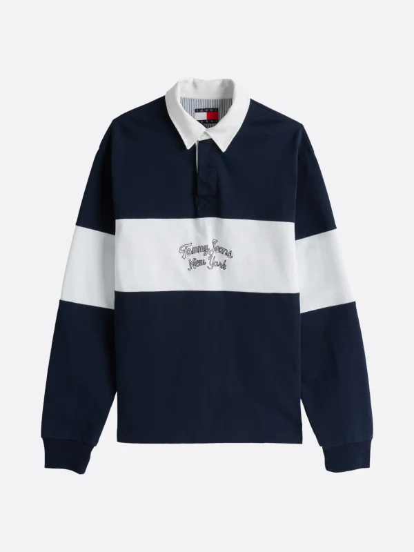 Tommy Hilfiger Regular Fit Rugby-Poloshirt DARK NIGHT NAVY / ANCIENT WHITE Shop