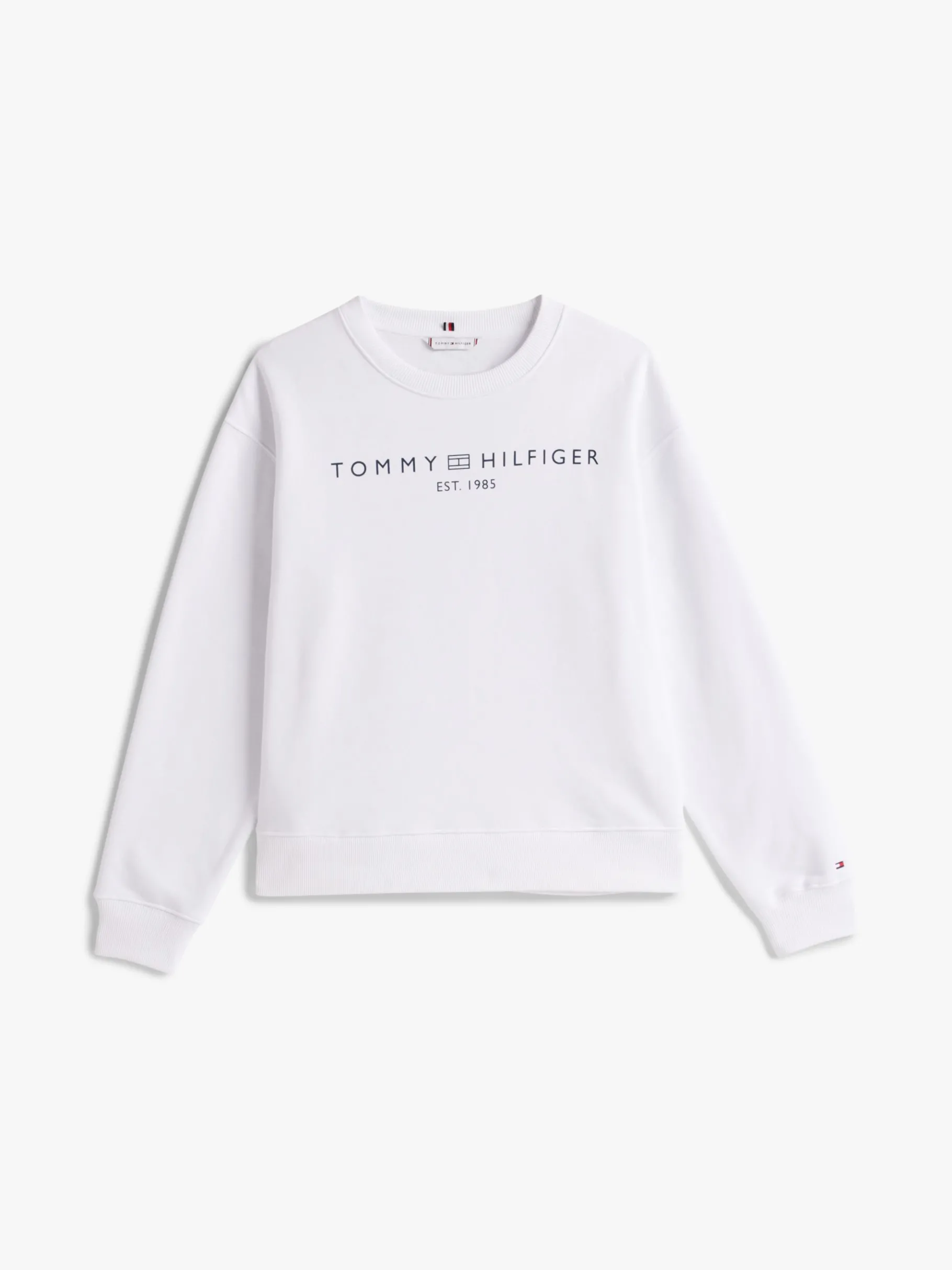 Tommy Hilfiger Regular Fit Sweatshirt mit Logo TH OPTIC WHITE Cheap