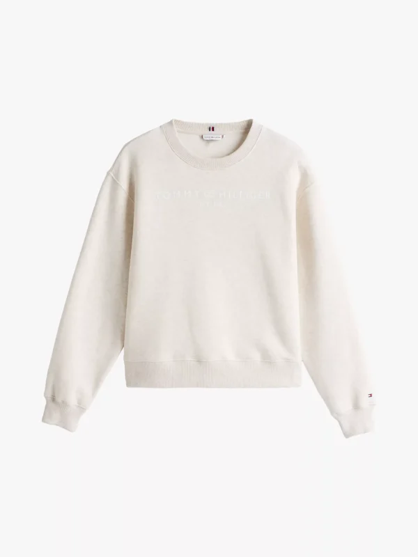Tommy Hilfiger Regular Fit Sweatshirt mit Logo OATMEAL HEATHER Store