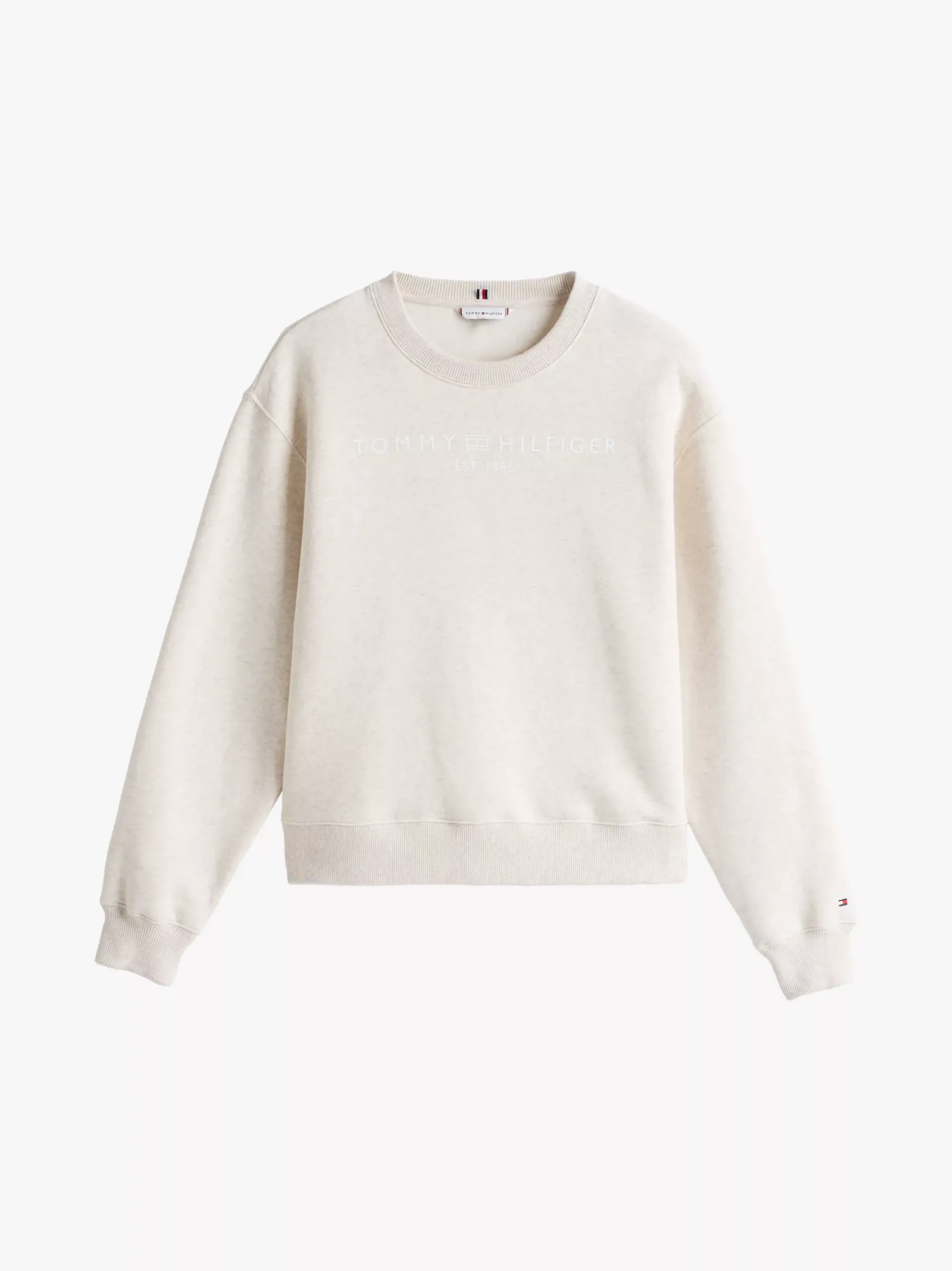 Tommy Hilfiger Regular Fit Sweatshirt mit Logo OATMEAL HEATHER Store