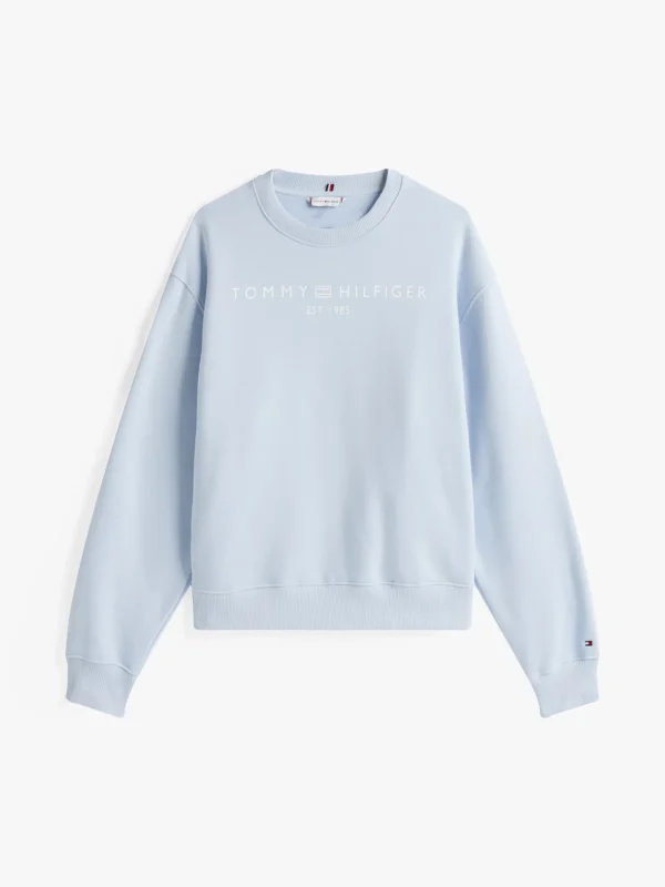 Tommy Hilfiger Regular Fit Sweatshirt mit Logo BREEZY BLUE Clearance