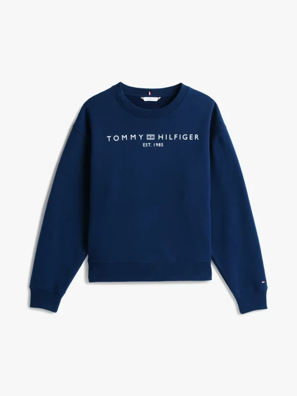 Tommy Hilfiger Regular Fit Sweatshirt mit Logo DARK NIGHT NAVY Best Sale