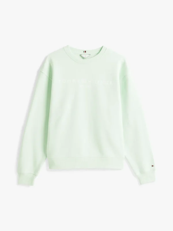 Tommy Hilfiger Regular Fit Sweatshirt mit Logo OPAL GREEN Cheap