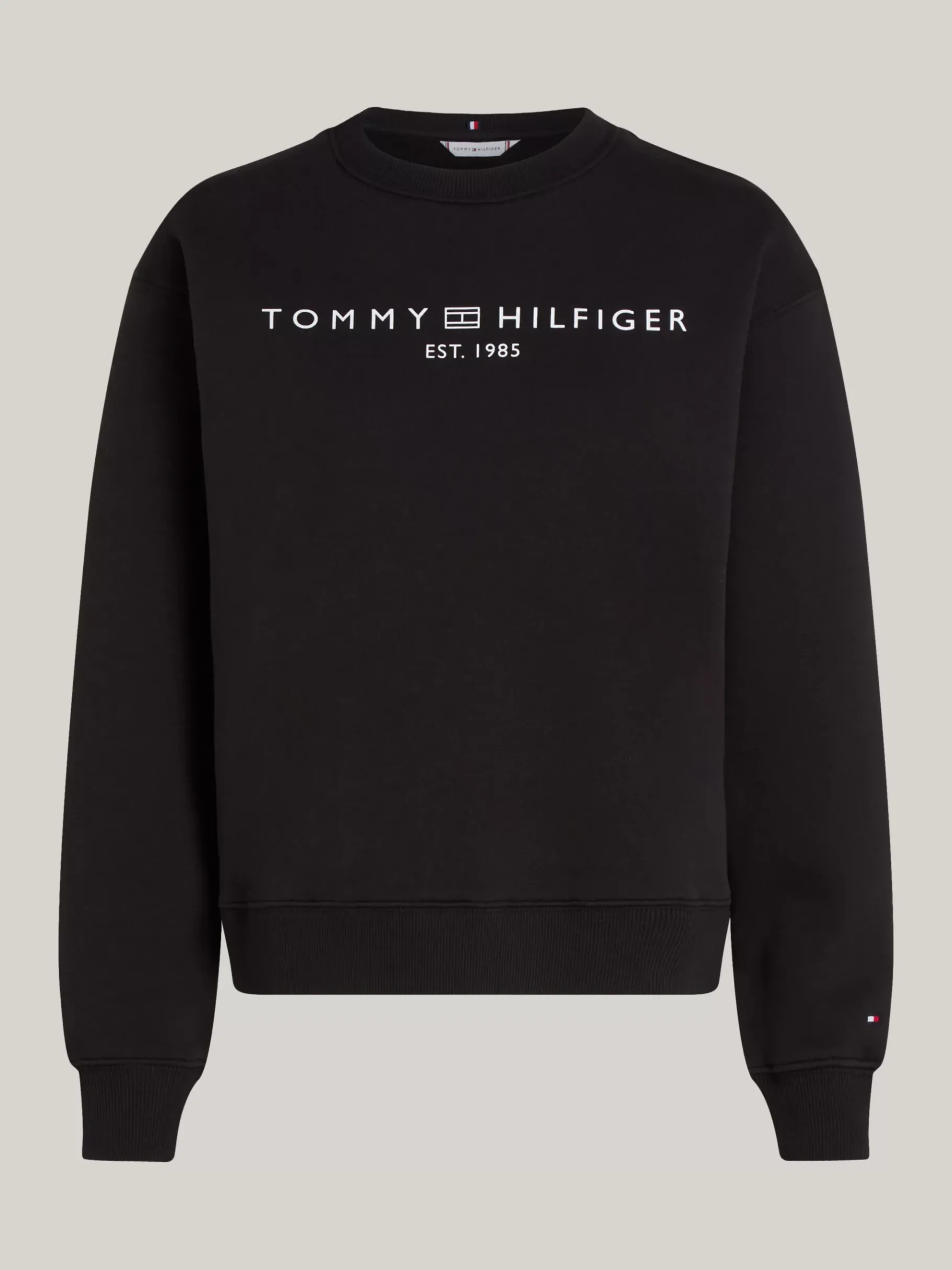 Tommy Hilfiger Regular Fit Sweatshirt mit Logo BLACK Cheap