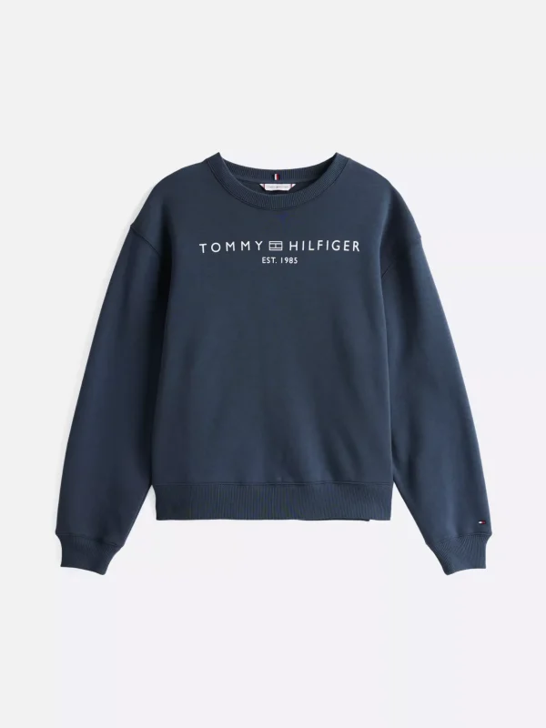 Tommy Hilfiger Regular Fit Sweatshirt mit Logo MILITARY DENIM Cheap