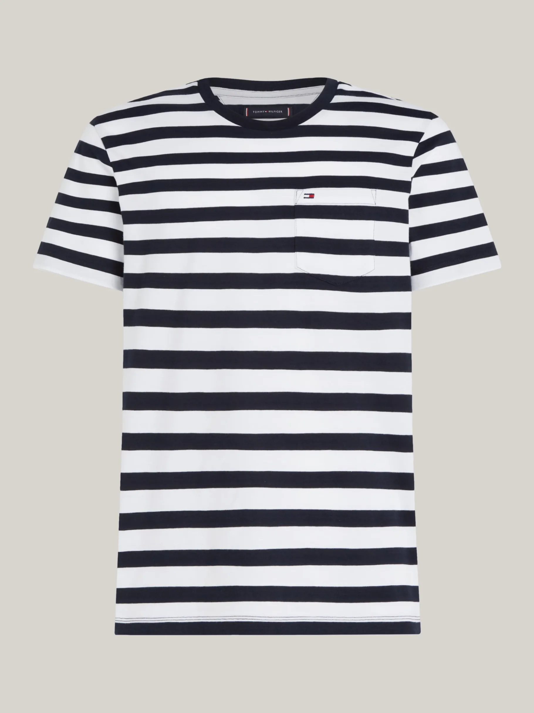 Tommy Hilfiger Regular Fit T-Shirt mit Brusttasche DESERT SKY/WHITE Flash Sale