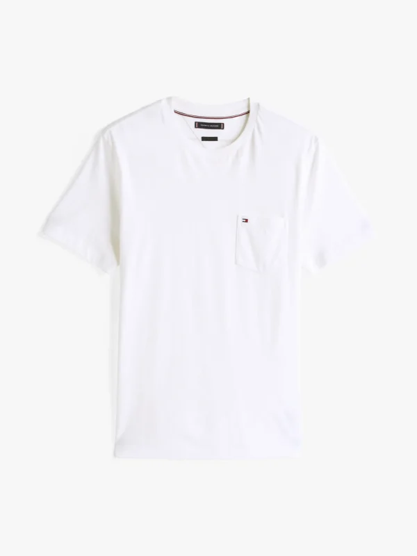 Tommy Hilfiger Regular Fit T-Shirt mit Brusttasche WHITE Cheap
