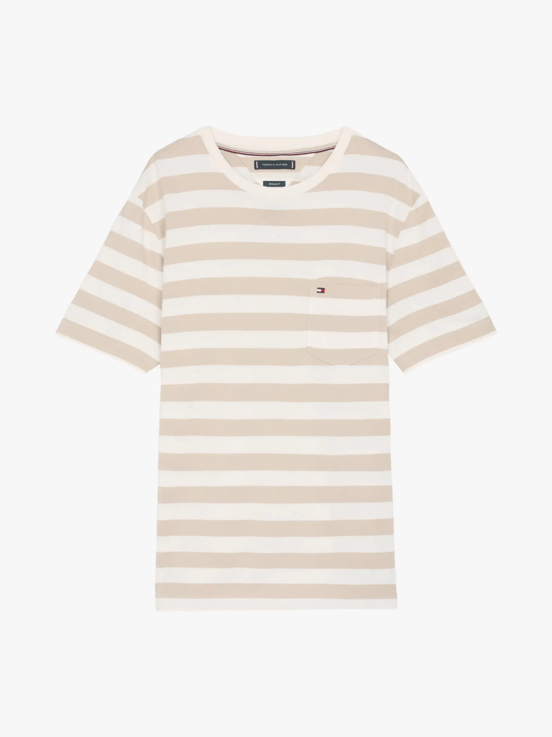 Tommy Hilfiger Regular Fit T-Shirt mit Brusttasche IVORY PETAL/SANDALWOOD Best