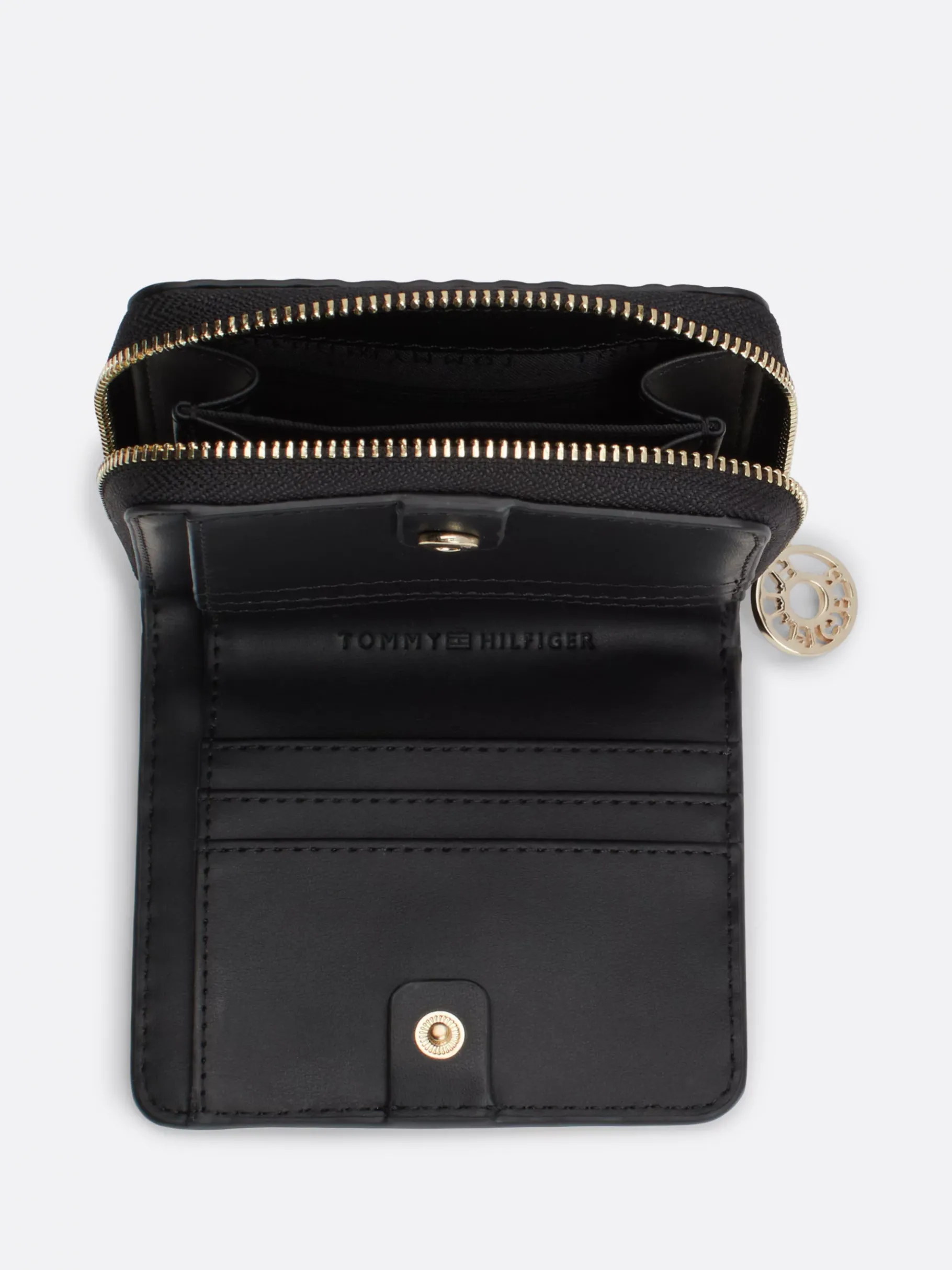 Tommy Hilfiger Reißverschluss-Brieftasche mit Prägung BLACK Fashion