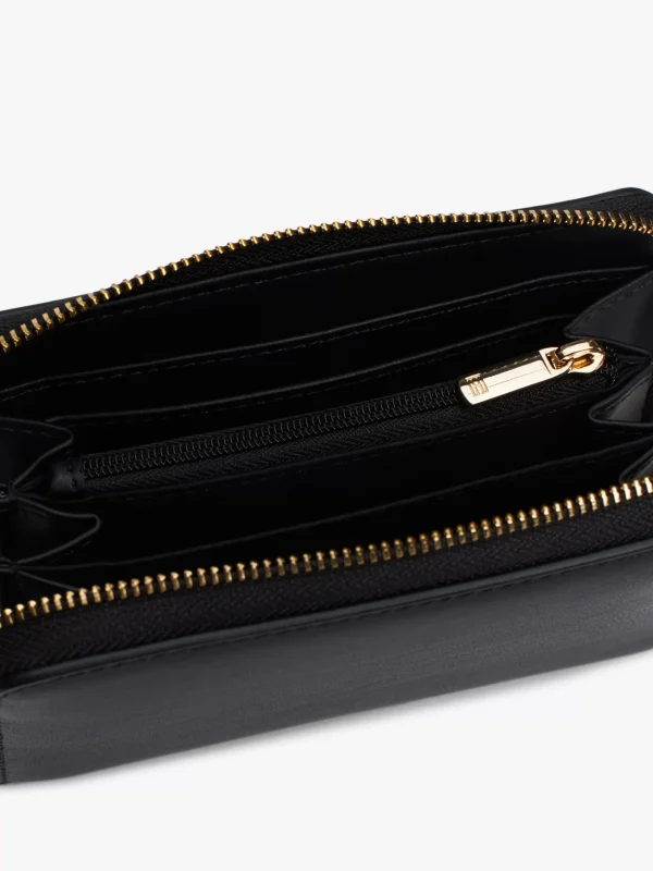 Tommy Hilfiger Reißverschluss-Brieftasche mit TH-Monogramm BLACK Clearance
