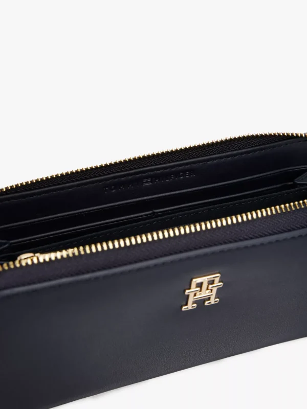 Tommy Hilfiger Reißverschluss-Geldbörse mit TH-Monogramm SPACE BLUE Clearance