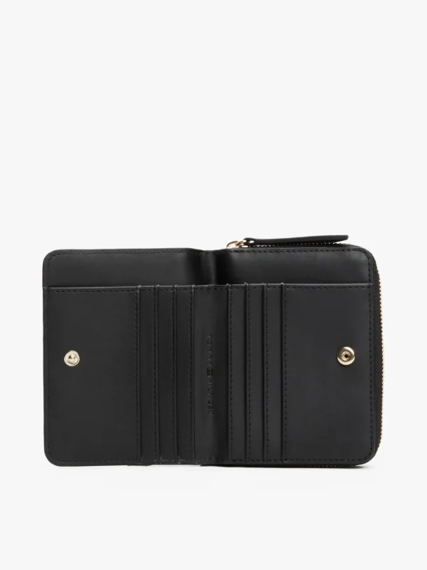 Tommy Hilfiger Reißverschluss-Geldbörse mit TH-Monogramm BLACK Flash Sale