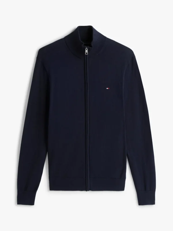 Tommy Hilfiger Reißverschluss-Pullover mit Mock Neck DESERT SKY Best