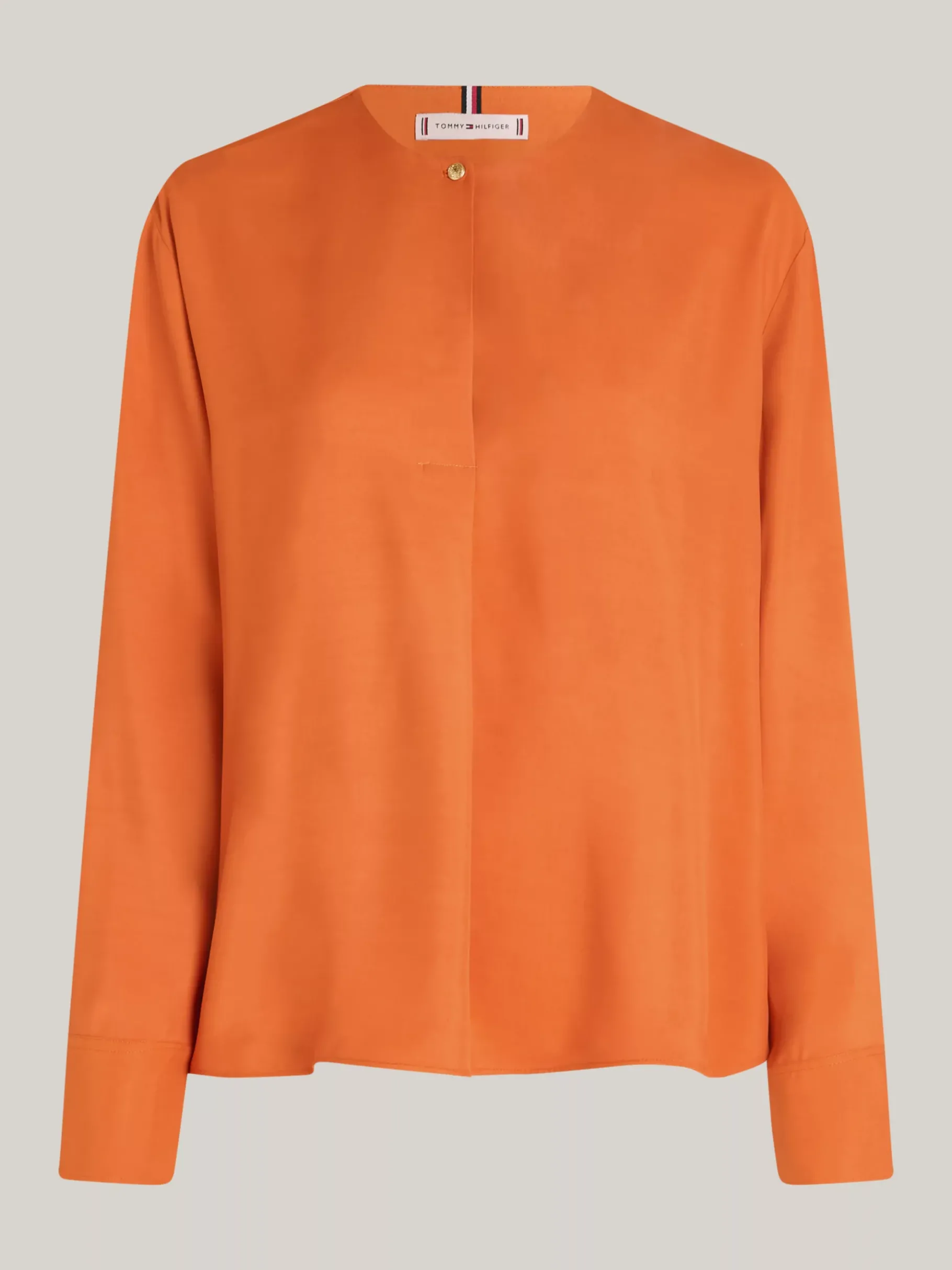 Tommy Hilfiger Relaxed Fit Bluse mit geprägtem Knopf AUTUMN ORANGE Store
