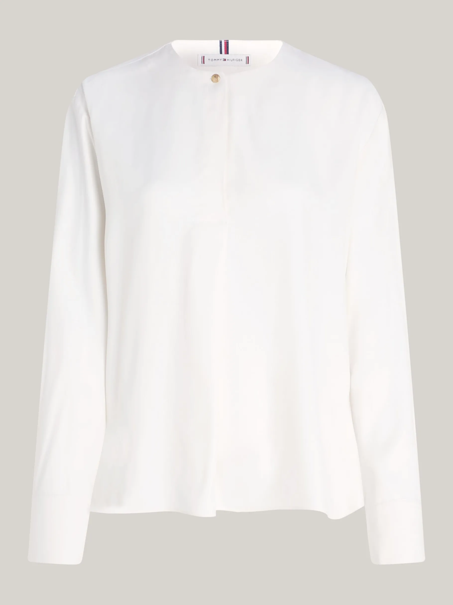 Tommy Hilfiger Relaxed Fit Bluse mit geprägtem Knopf ANCIENT WHITE Clearance