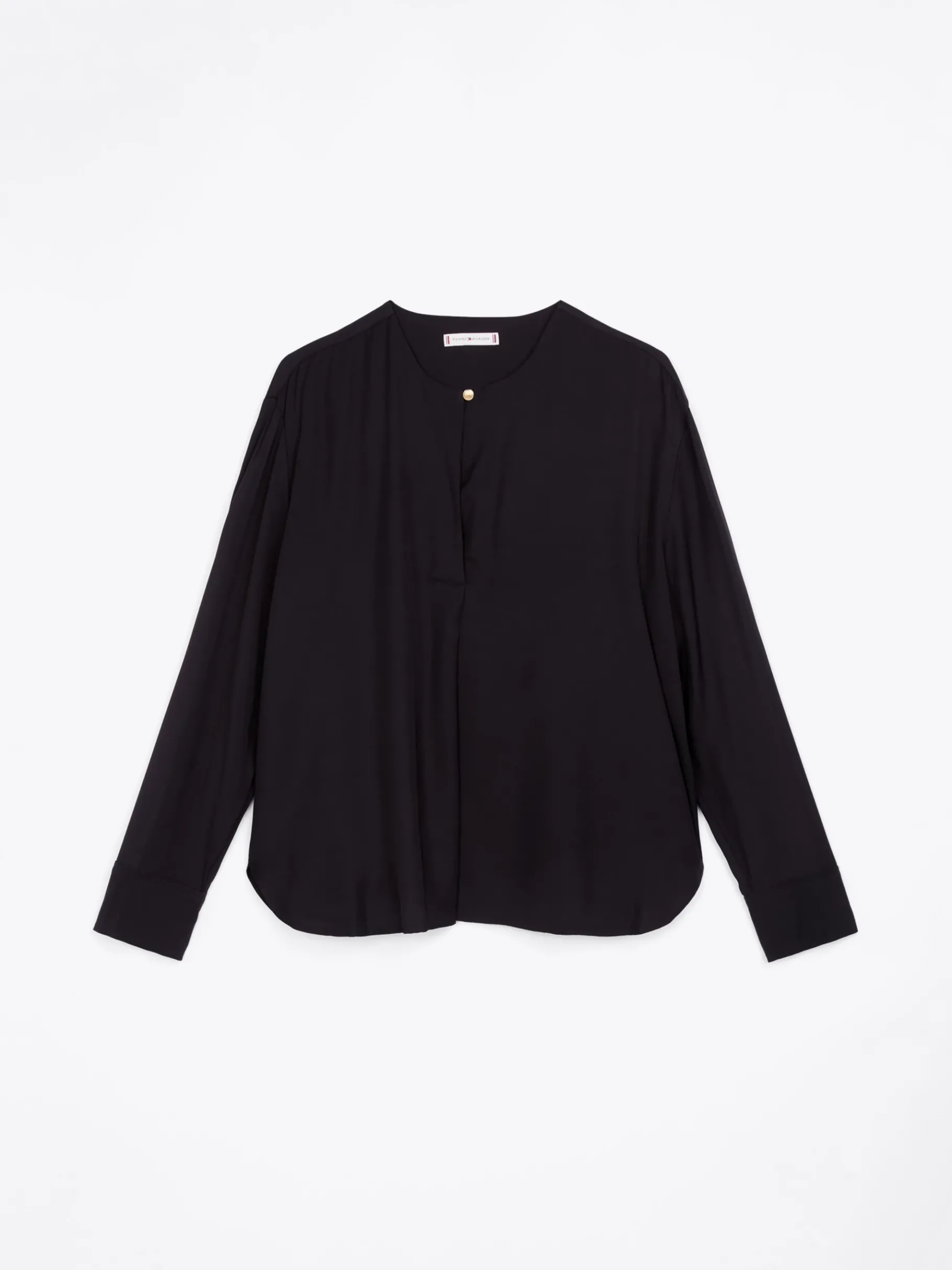 Tommy Hilfiger Relaxed Fit Bluse mit geprägtem Knopf BLACK Cheap