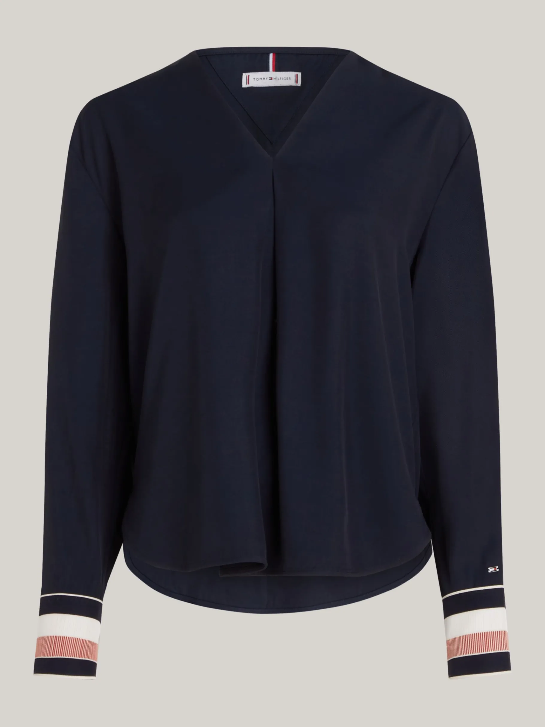 Tommy Hilfiger Relaxed Fit Bluse mit Global-Streifen DESERT SKY Clearance