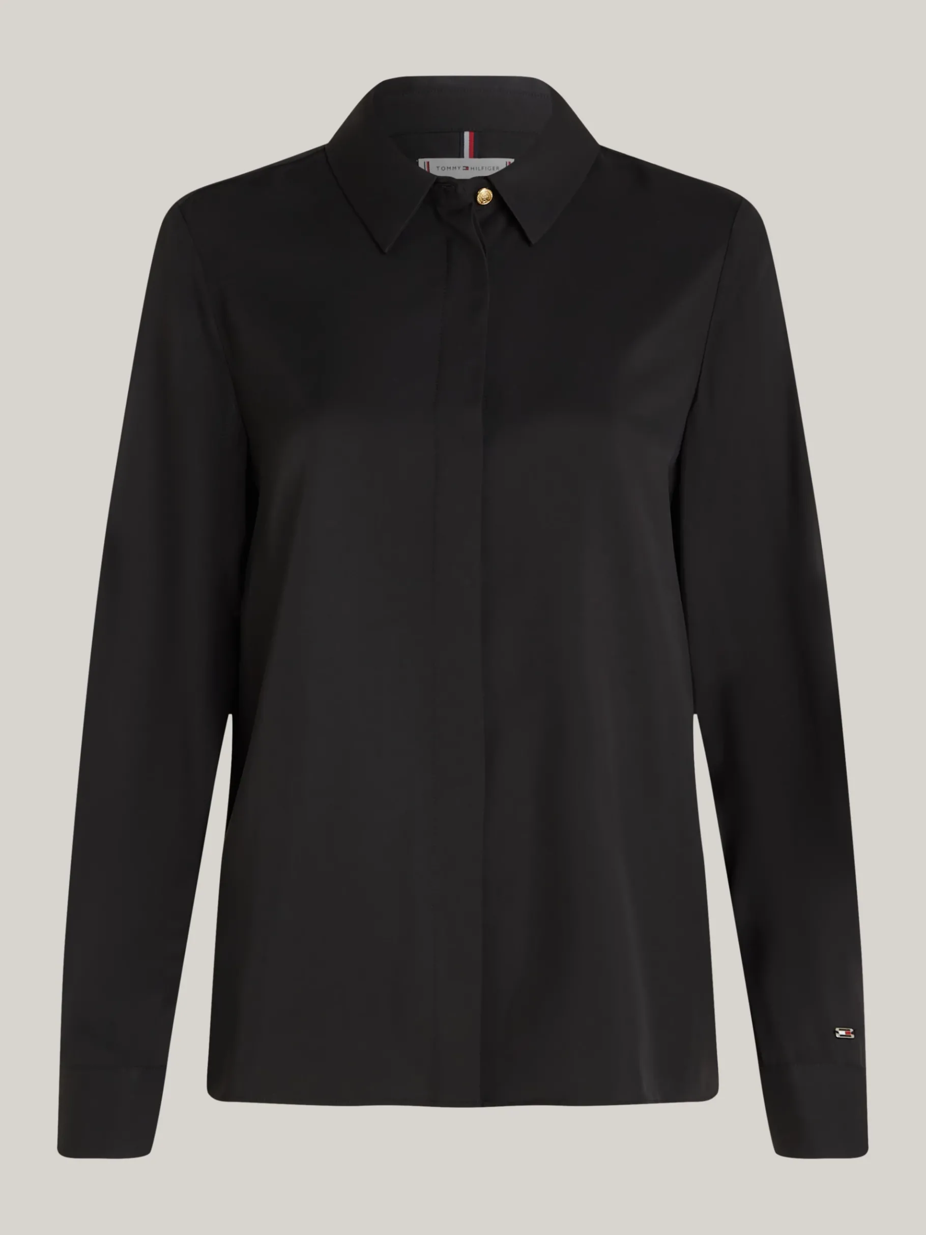 Tommy Hilfiger Relaxed Fit Bluse mit Metall-Flag BLACK Online