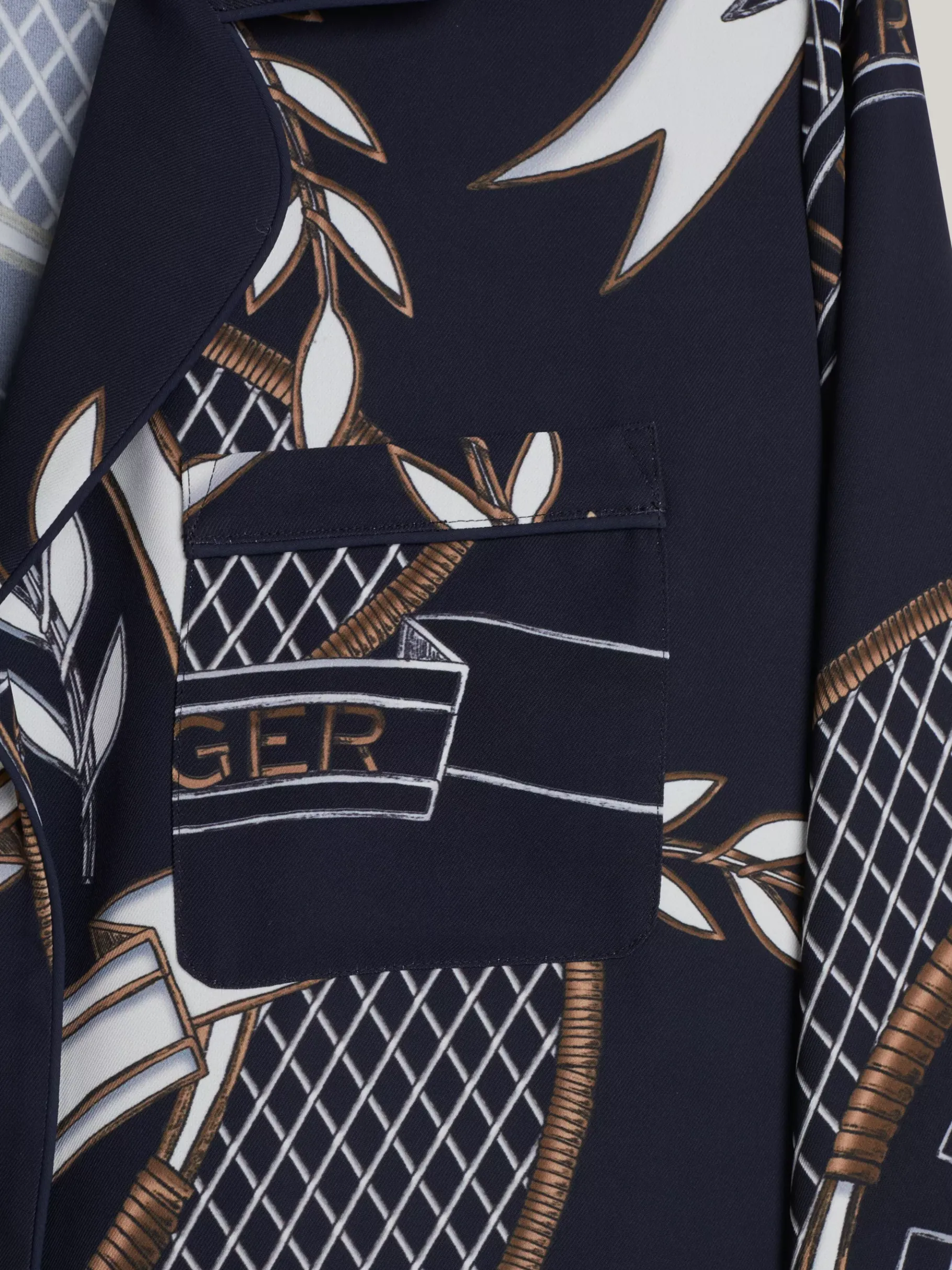 Tommy Hilfiger Relaxed Fit Bluse mit Wappen-Print DESERT SKY Best