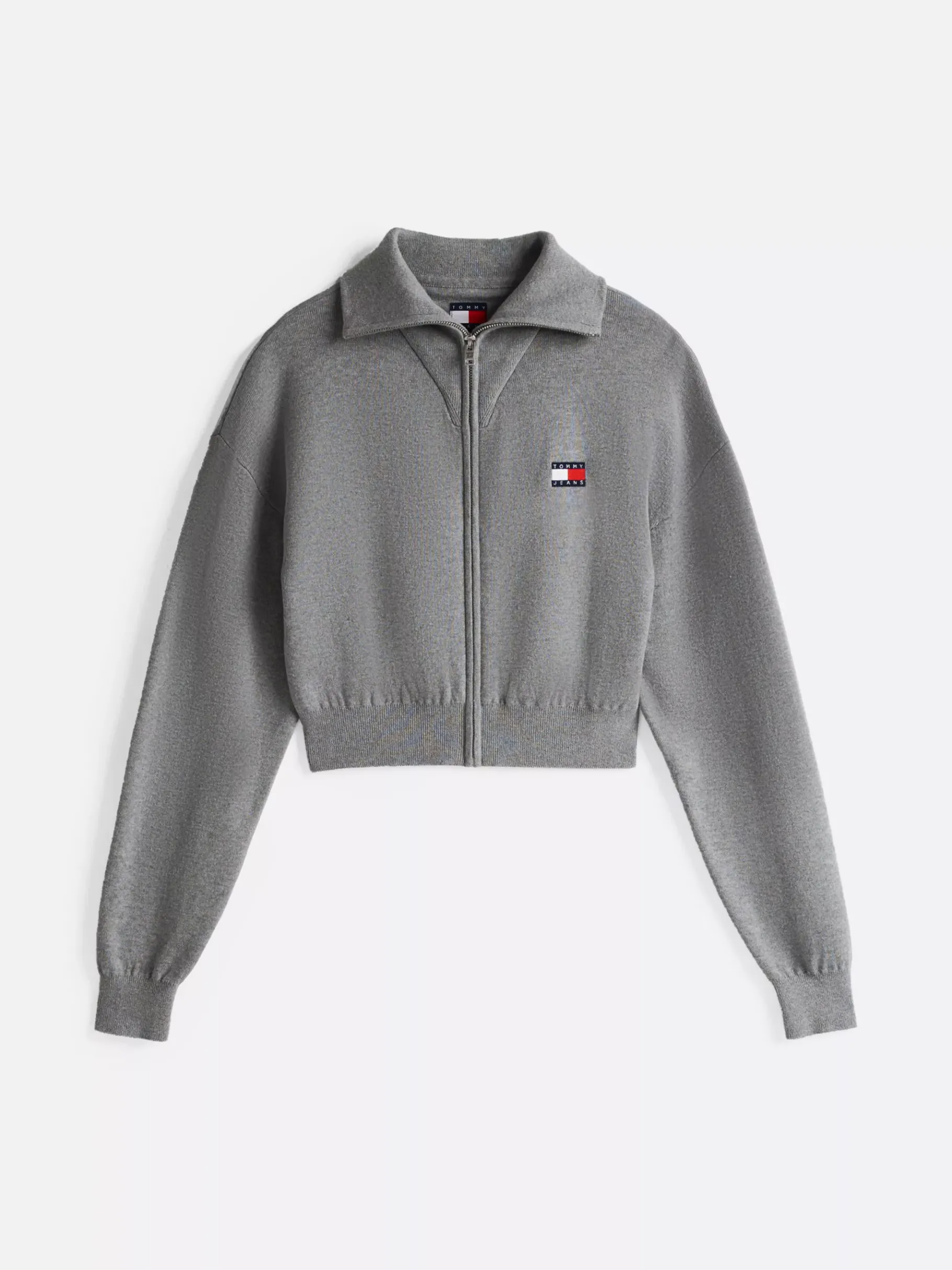 Tommy Hilfiger Relaxed Fit Cardigan mit Reißverschluss GREY HTR Online