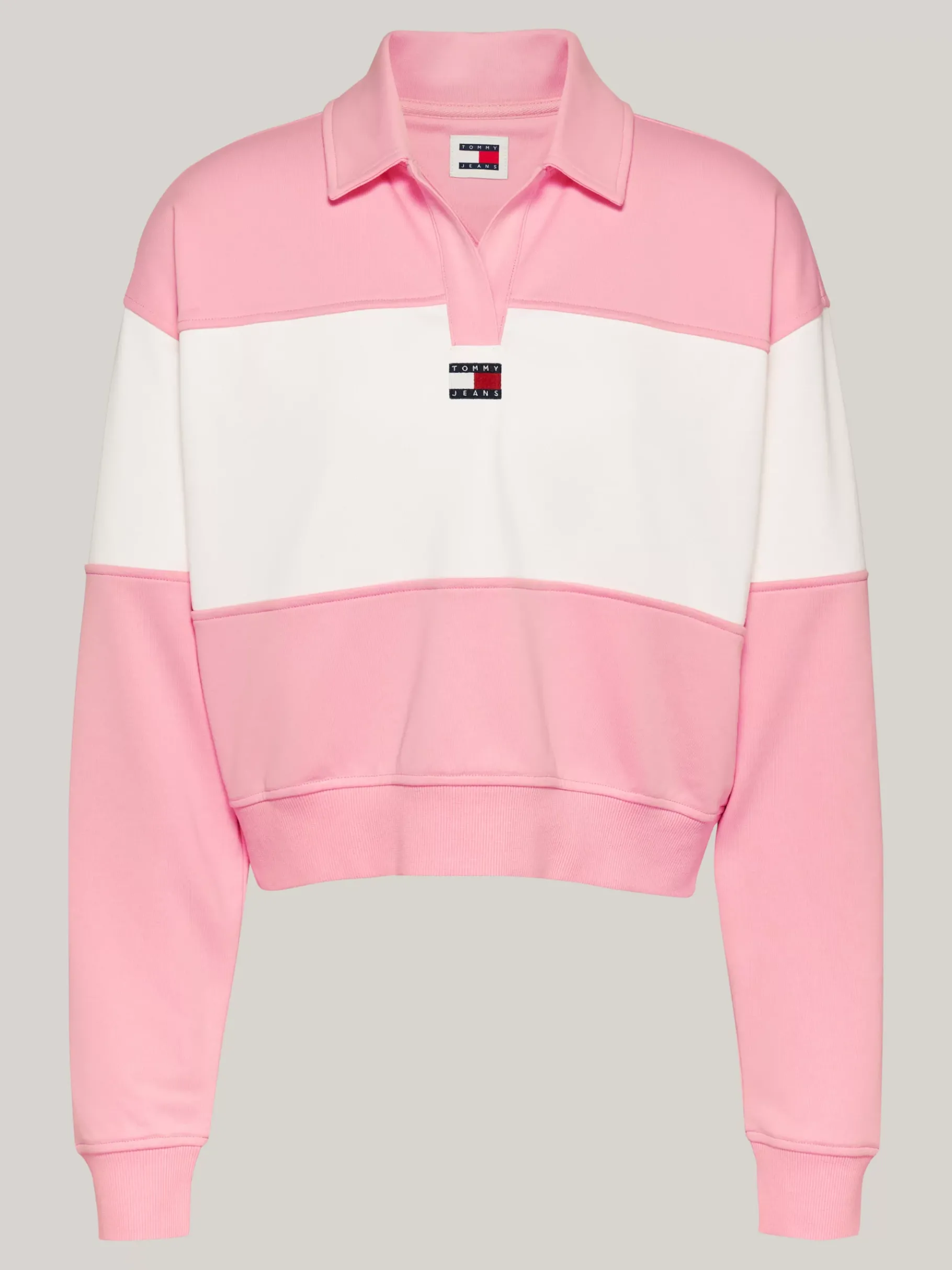 Tommy Hilfiger Relaxed Fit Color Block-Sweatshirt mit Kragen BALLET PINK / MULTI Fashion