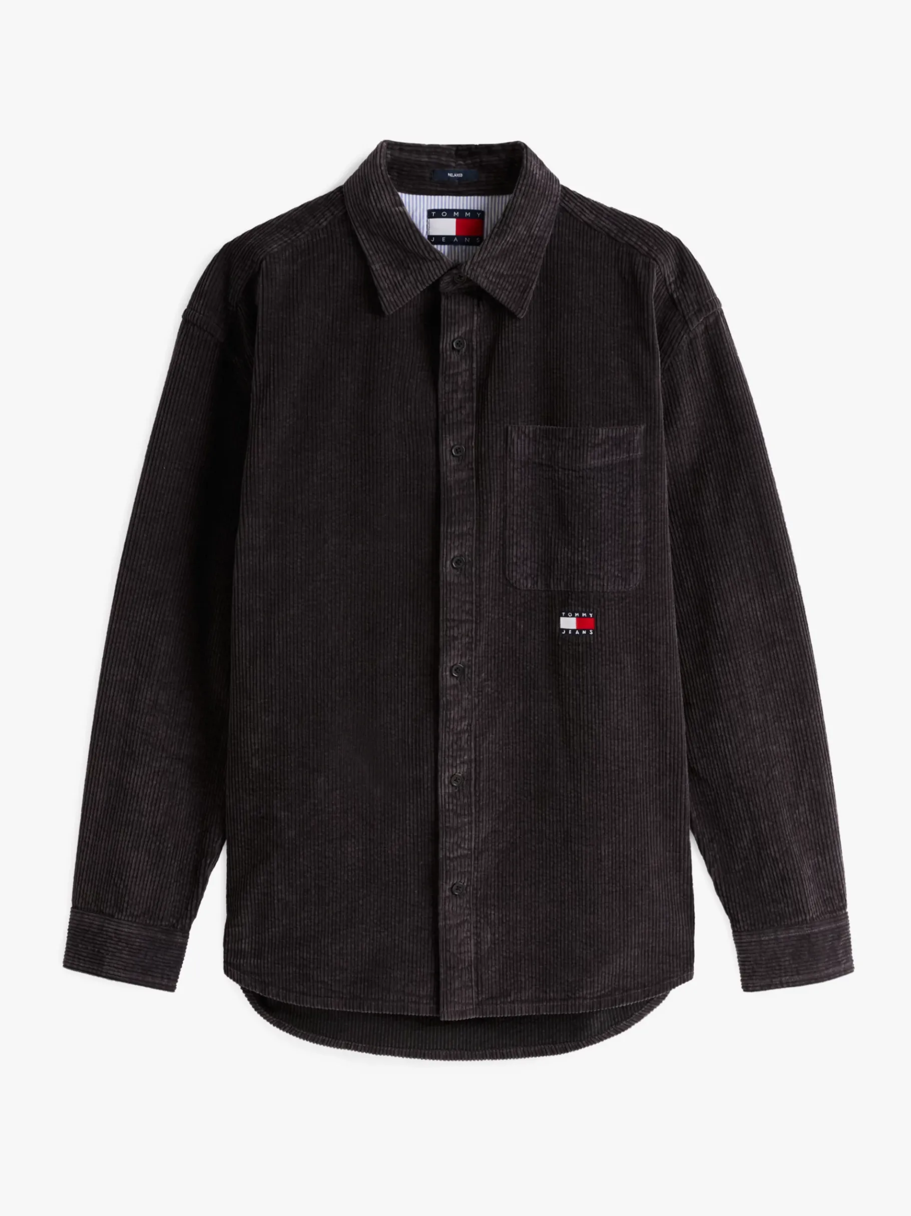 Tommy Hilfiger Relaxed Fit Cord-Hemd WASHED BLACK / BLACK Flash Sale