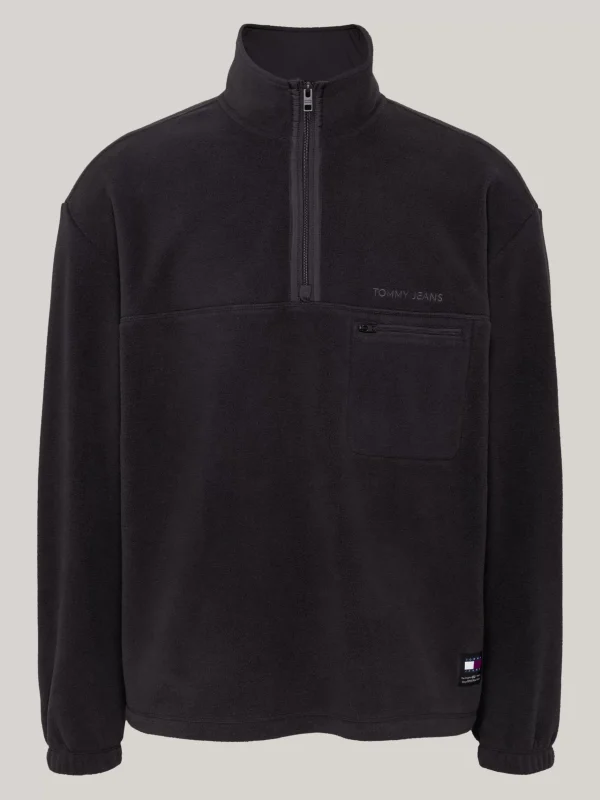 Tommy Hilfiger Relaxed Fit Fleece-Sweatshirt BLACK Online