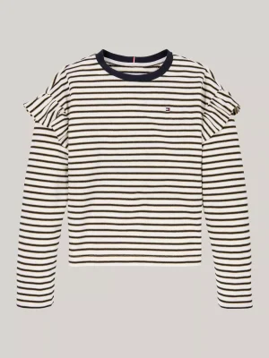 Tommy Hilfiger Relaxed Fit Langarmshirt mit Metallic-Streifen DESERT SKY STRIPE Store