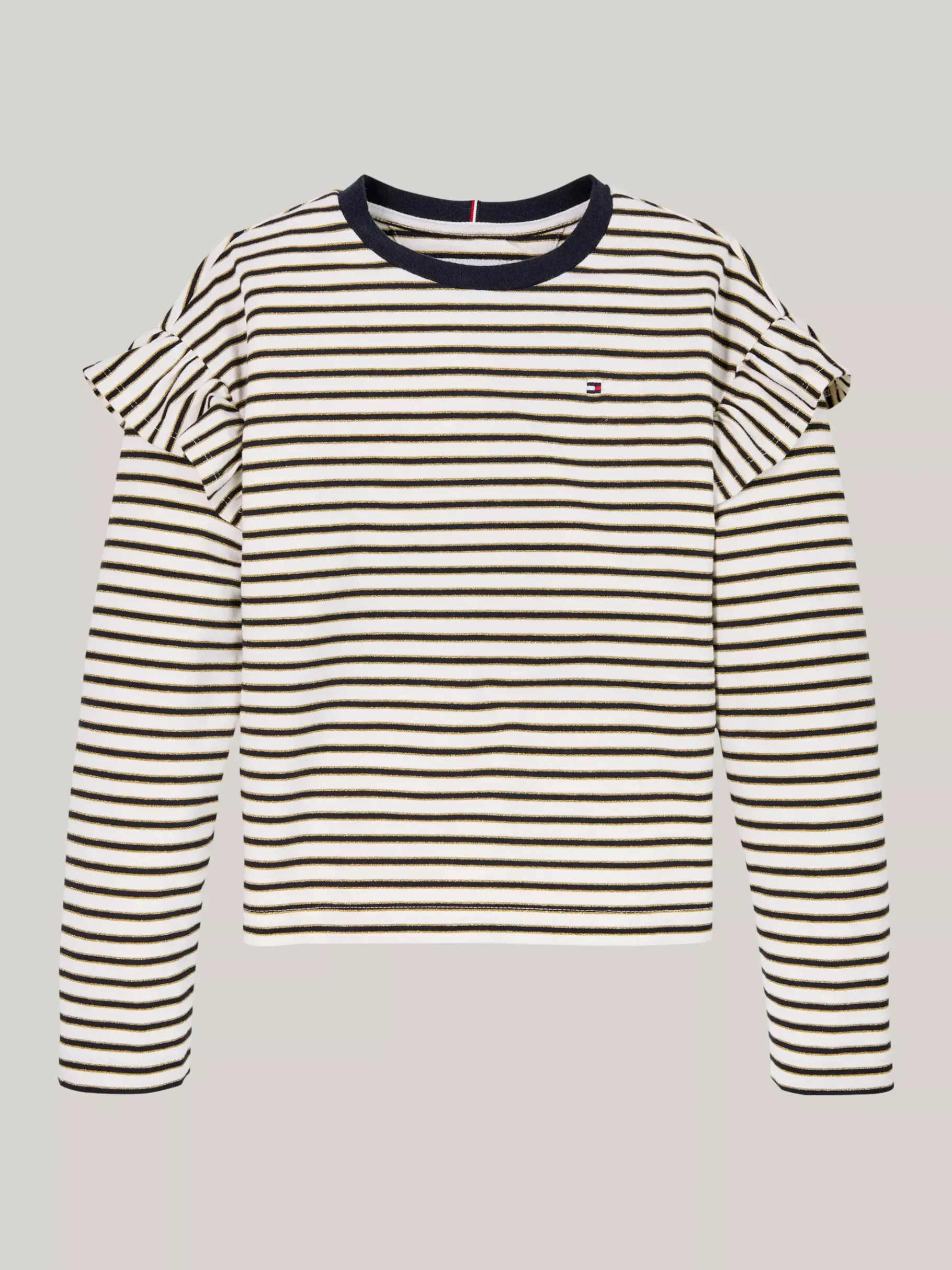 Tommy Hilfiger Relaxed Fit Langarmshirt mit Metallic-Streifen DESERT SKY STRIPE Store