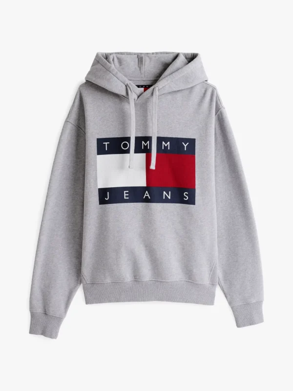 Tommy Hilfiger Relaxed Fit Mélange-Hoodie GREY HTR Best Sale