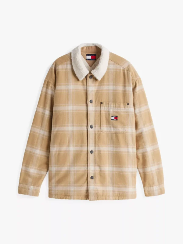 Tommy Hilfiger Relaxed Fit Overshirt mit Sherpa-Kragen RELIC TAN Store