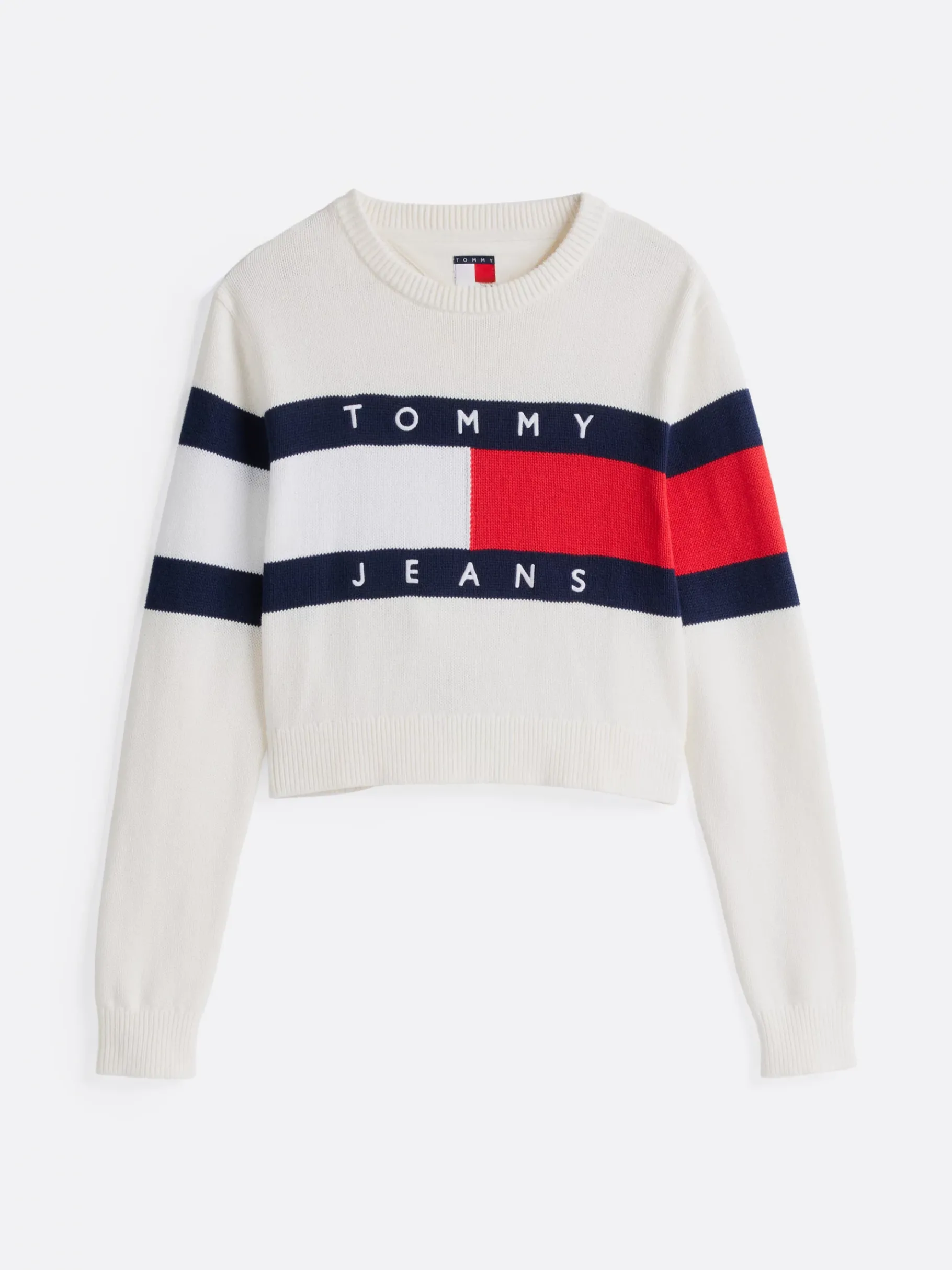 Tommy Hilfiger Relaxed Fit Pullover mit Color Block-Design ANCIENT WHITE Outlet