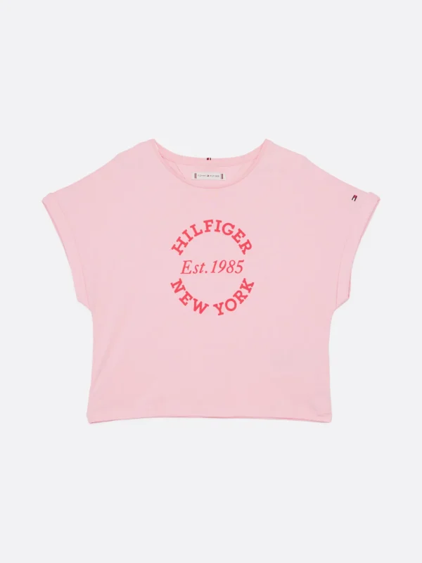 Tommy Hilfiger Relaxed Fit Rundhals-T-Shirt mit Logo PINK SUGAR Online