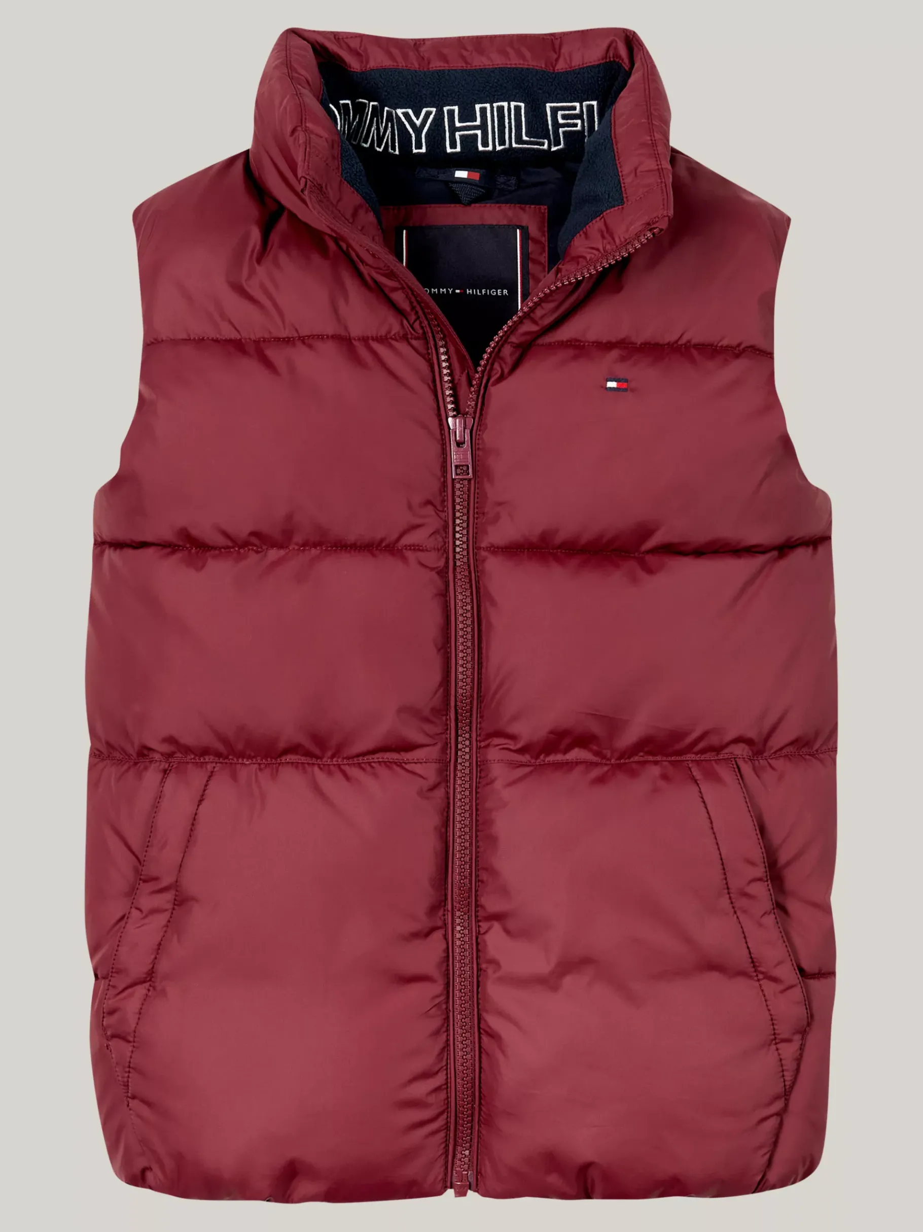 Tommy Hilfiger Relaxed Fit Steppweste DEEP ROUGE Cheap