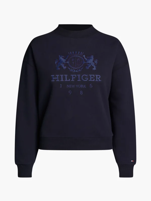 Tommy Hilfiger Relaxed Fit Sweatshirt mit Logo-Stickerei DESERT SKY Fashion
