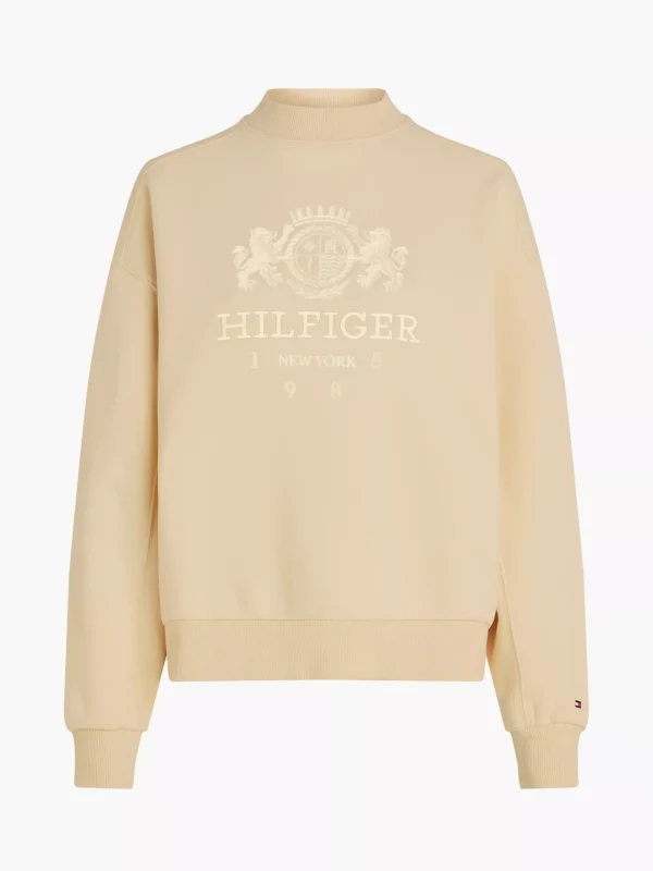 Tommy Hilfiger Relaxed Fit Sweatshirt mit Logo-Stickerei COUNTRY IVORY Store