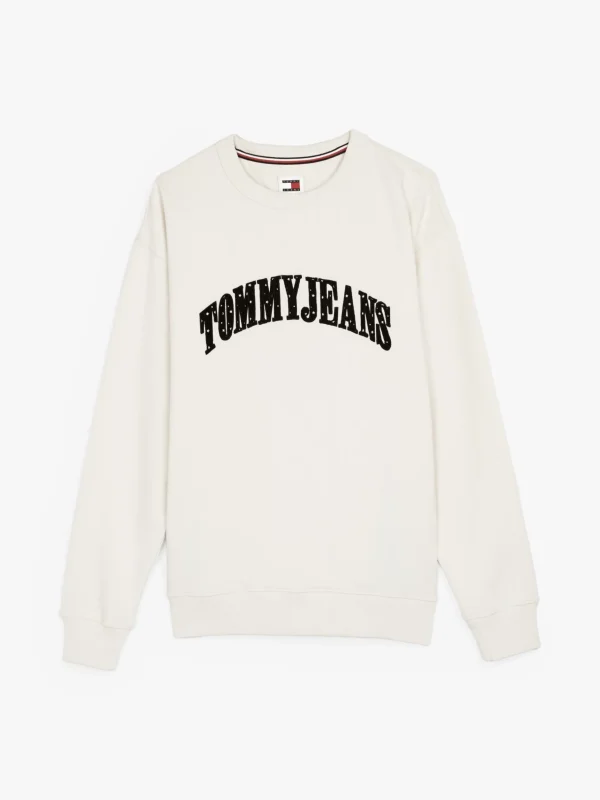 Tommy Hilfiger Relaxed Fit Sweatshirt mit Logo-Applikation IVORY Flash Sale