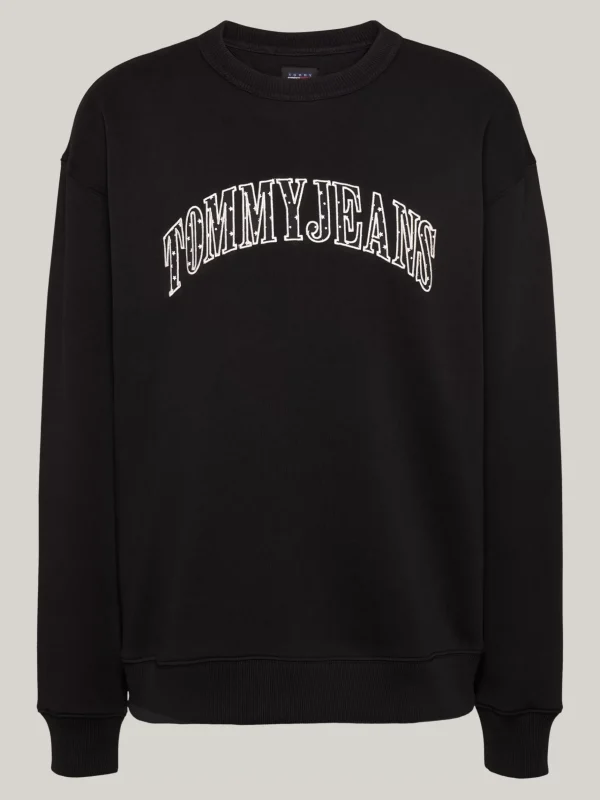 Tommy Hilfiger Relaxed Fit Sweatshirt mit Logo-Applikation BLACK Cheap