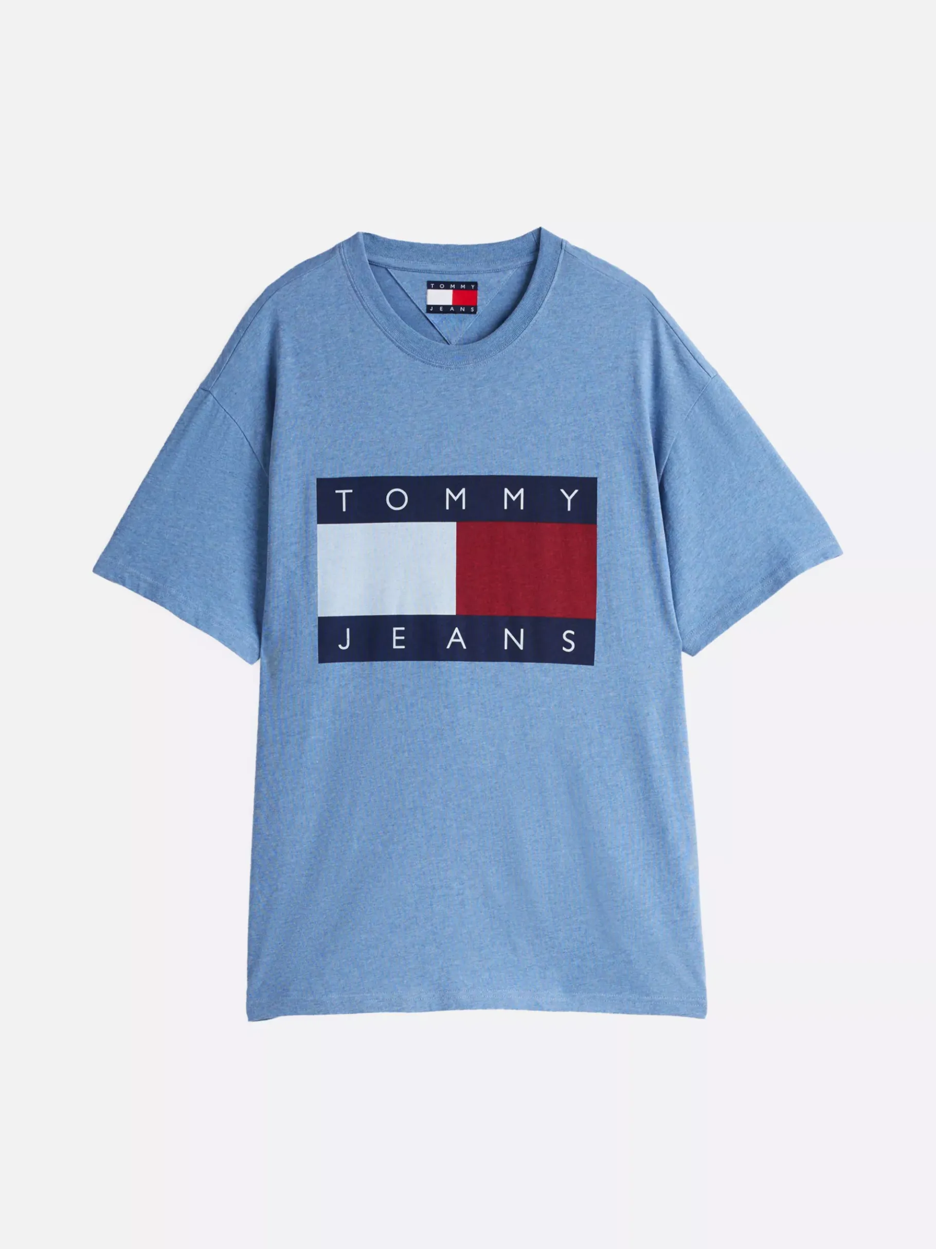 Tommy Hilfiger Relaxed Fit T-Shirt mit Flag-Badge COLORADO BLUE HTR Discount