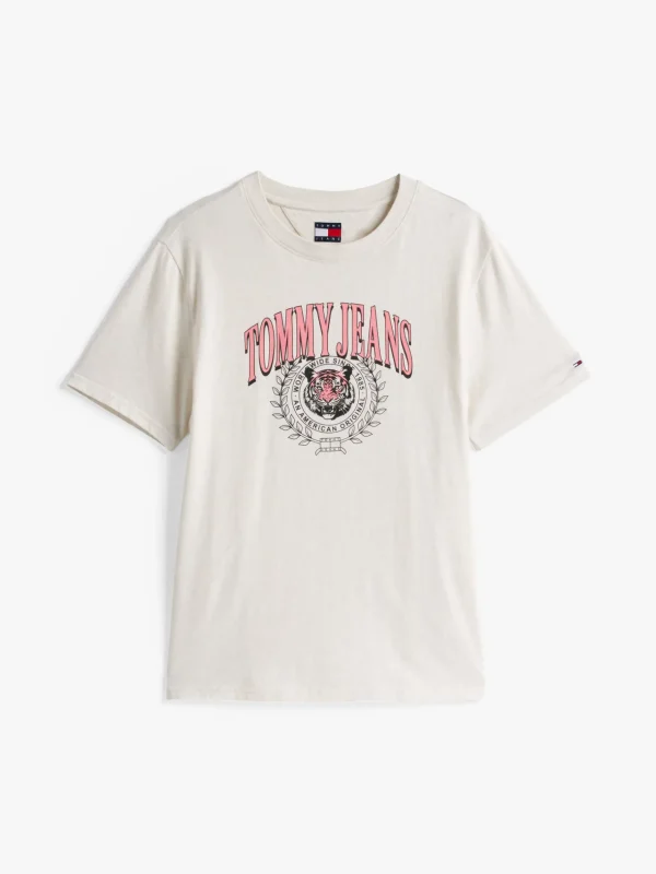Tommy Hilfiger Relaxed Fit T-Shirt mit Logo OAT MARL HTR Best Sale